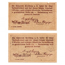 Ausztria Notgeld Kirchberg an der Donau 20-50 Heller 1920