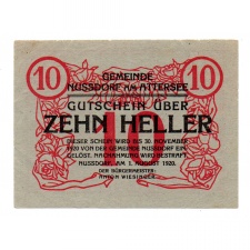 Ausztria Notgeld Nussdorf am Attersee 10 Heller 1920