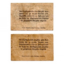 Ausztria Notgeld Scheibbs 10-20 Heller 1920
