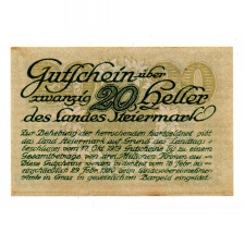 Ausztria Steiermark Styria 20 Heller 1919 PS136