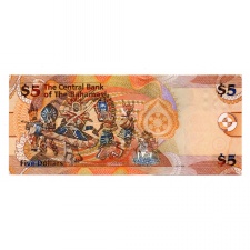 Bahama-szigetek 5 Dollár Bankjegy 2007 P72a