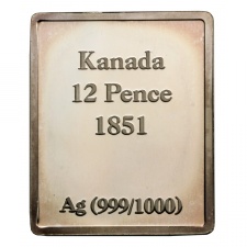 Bélyegérem Kanada 12 Penny 1851 Ag999