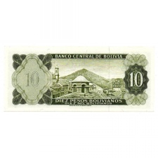 Bolivia 10 Pesos Bolivanos Bankjegy 1962 P154a
