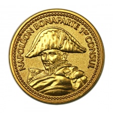 Bonaparte Napóleon aranyozott konzuli emlékérem