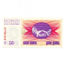 Bosznia-Hercegovina 10000 Dinár Bankjegy 1993 P53g Sarajevo