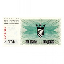 Bosznia-Hercegovina 100000 Dinár Bankjegy 1993 P56c Travnik