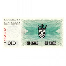 Bosznia-Hercegovina 100000 Dinár Bankjegy 1993 P56d Travnik