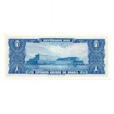 Brazilia 1 Cruzeiro Bankjegy 1954-1958 P150a alacsony sorszám