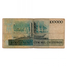 Brazilia 100000 Cruzeiros 100 Cruzados Bankjegy 1986 P208a