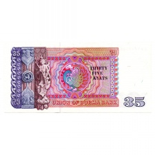 Burma 35 Kyat Bankjegy 1986 P63