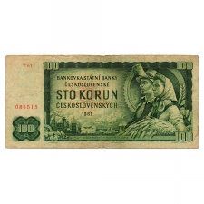 Csehszlovákia 100 Korona Bankjegy 1961 P91 P sorozat