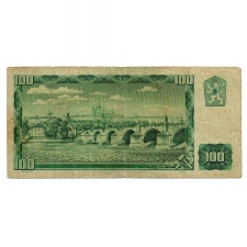 Csehszlovákia 100 Korona Bankjegy 1961 P91 T sorozat