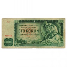 Csehszlovákia 100 Korona Bankjegy 1961 P91 T sorozat