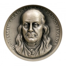 Declaration Signers Medals Benjamin Franklin ezüst és bronz érem