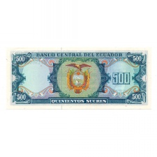 Ecuador 500 Sucres Bankjegy 1984 P124a GU sorozat