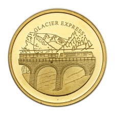 Glacier Express arany emlékérem Svájc