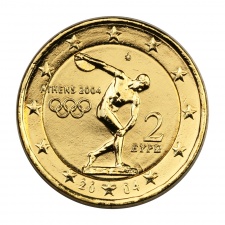 Görögország aranyozott 2 Euro 2004 Olimpiai játékok Athén
