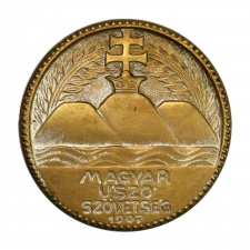 Greff Lajos: Magyar Úszó Szövetség ezüstözött bronz érem 1907 