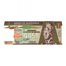 Guatemala 1/2 Quetzal Bankjegy 1988 P65