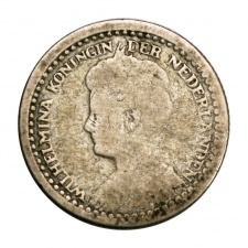 Hollandia I. Wilhelmina 10 Cent 1919