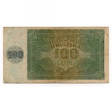 Horvátország 100 Kuna Bankjegy 1941 P2a F