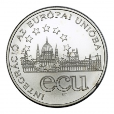 Integráció az Európai Unióba ECU ezüst 1000 Forint 1995 BU 