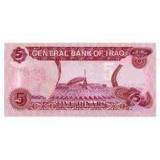 Irak 5 Dinar Bankjegy 1992 P80c