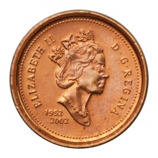 Kanada 1 Cent 2002 NEM MÁGNESEZHETŐ 'P' nélkül