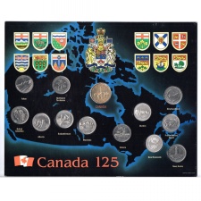 Kanada 125. évfordulói tartományi 13 db-os érme készlet 1992 