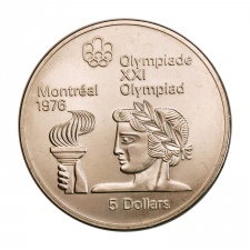 Kanada 5 Dollár 1974 Montreáli Olimpia 76 fáklya