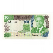 Kenya 10 Shilling Bankjegy 1988 P20g