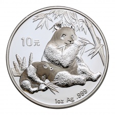 Kína Ezüst Panda 10 Yuan 2007 1 uncia színezüst PP