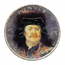 Kossuth 5 Forint 1947 Rákóczi portréval felülnyomva
