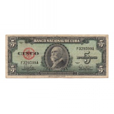 Kuba 5 Pezó Bankjegy 1960 P92