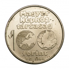 Labdarúgó Európa-Bajnokság 100 Forint 1988 BU