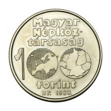 Labdarúgó Európa-Bajnokság 100 Forint 1988 BU