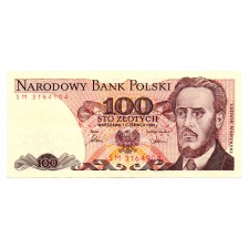 Lengyelország 100 Zloty Bankjegy 1986 P143e L166a