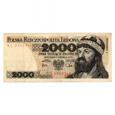 Lengyelország 2000 Zloty Bankjegy 1979 P147b L155bb