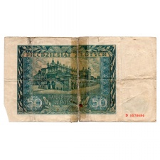 Lengyelország 50 Zloty Bankjegy 1941 P102 M102