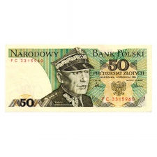 Lengyelország 50 Zloty Bankjegy 1986 P142c L165aa