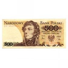 Lengyelország 500 Zloty Bankjegy 1982 P145d L161b