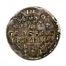 Lengyelország III. Zsigmond (Vasa) 3 Groschen 1595 Olkusz