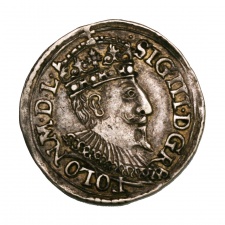 Lengyelország III. Zsigmond (Vasa) 3 Groschen 1595 Olkusz