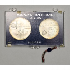 Magyar Nemzeti Bank 50 és 100 Forint 1974 BU díszcsomagolt