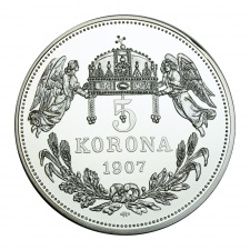 Magyarok Krónikája 5 Korona 1907 utánveret Luxemburgi Zsigmond