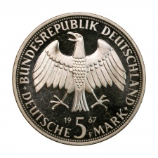Németország ezüst 5 Márka 1967 F Humboldt Proof