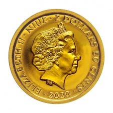 Niue 2,5 Dollár 2020 PP II. János Pál pápa arany érme Au999