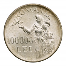 Románia 100000 Lei 1946 Ag