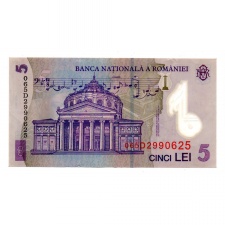 Románia 5 Lei Bankjegy 2006 P118b