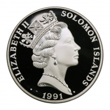 Salamon-szigetek ezüst 10 Dollár 1991 PP 